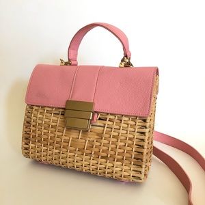 Zara Rattan Pink Summer Bag